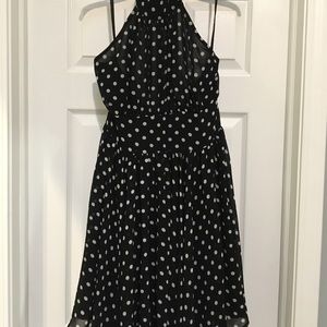 Black and white polka dot dress